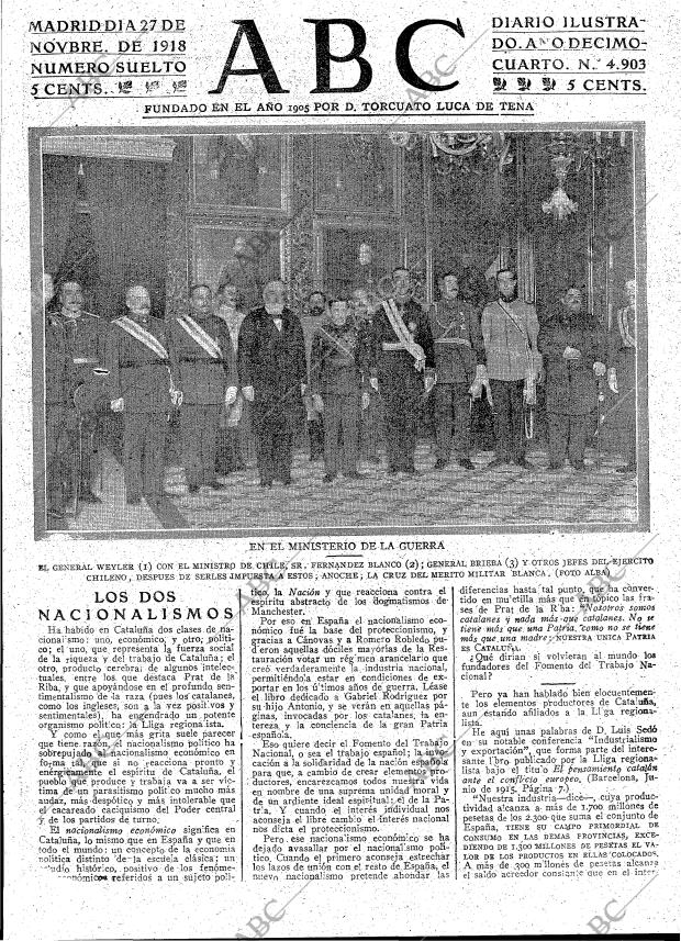 ABC MADRID 27-11-1918 página 3