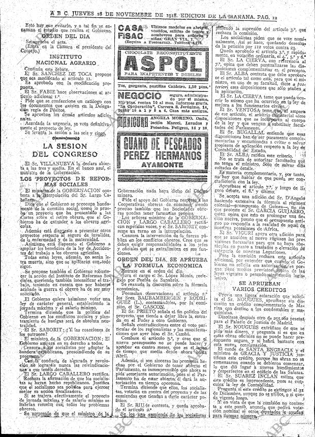 ABC MADRID 28-11-1918 página 12