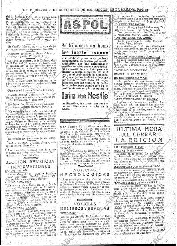 ABC MADRID 28-11-1918 página 21