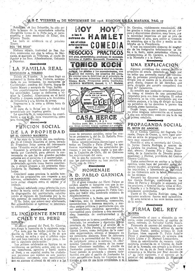 ABC MADRID 29-11-1918 página 17