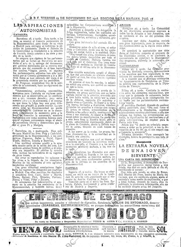 ABC MADRID 29-11-1918 página 18