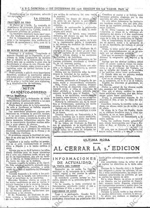 ABC MADRID 01-12-1918 página 19