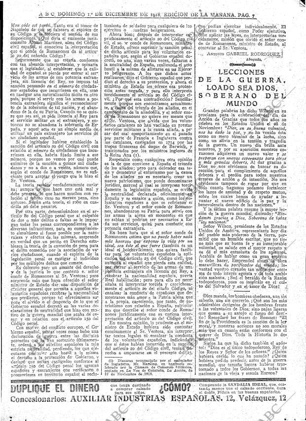 ABC MADRID 01-12-1918 página 7