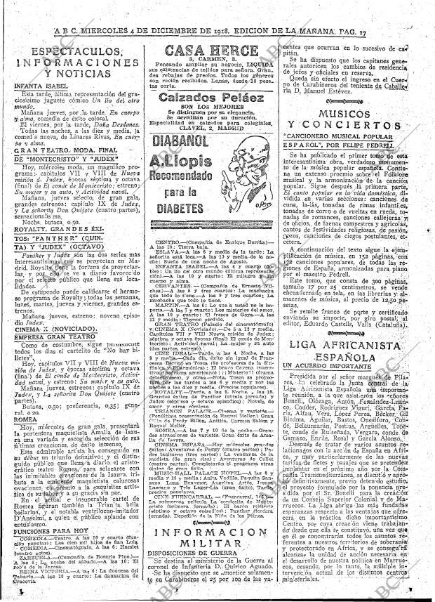 ABC MADRID 04-12-1918 página 17