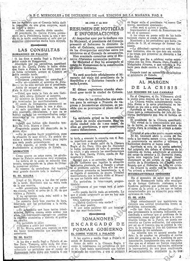 ABC MADRID 04-12-1918 página 8