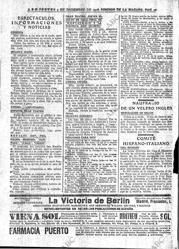 ABC MADRID 05-12-1918 página 16