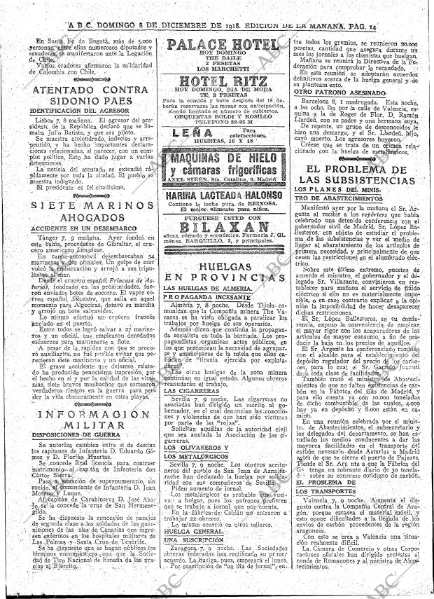 ABC MADRID 08-12-1918 página 14