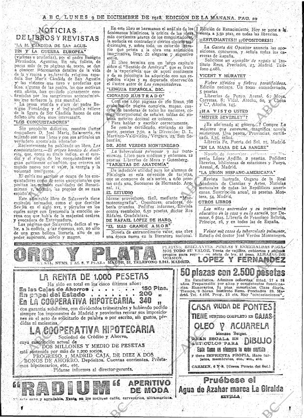 ABC MADRID 09-12-1918 página 20