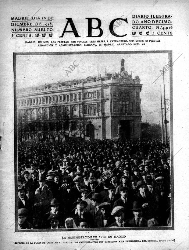 ABC MADRID 10-12-1918 página 1