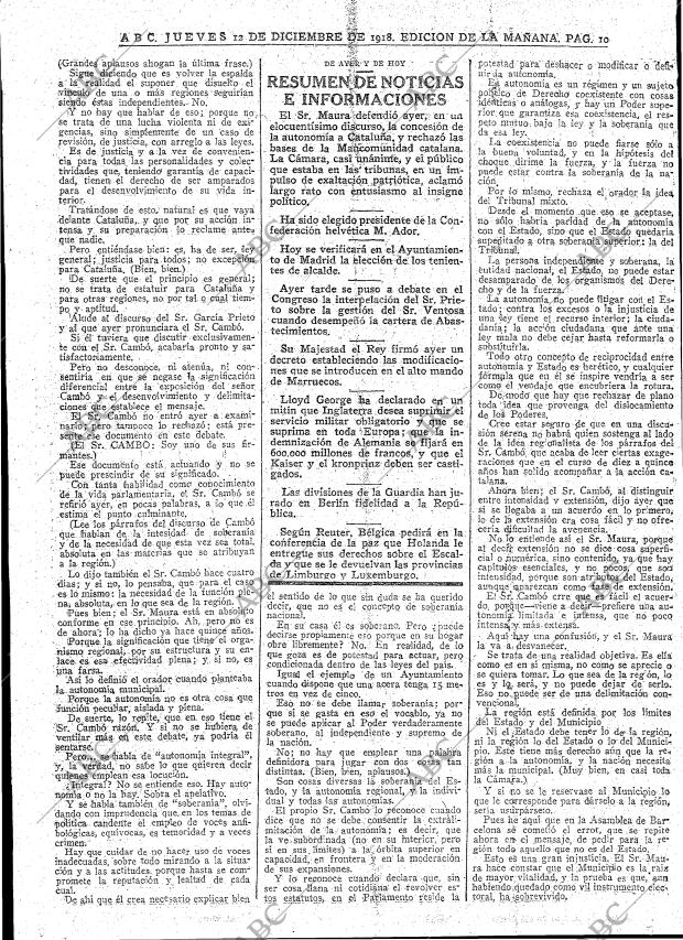 ABC MADRID 12-12-1918 página 10