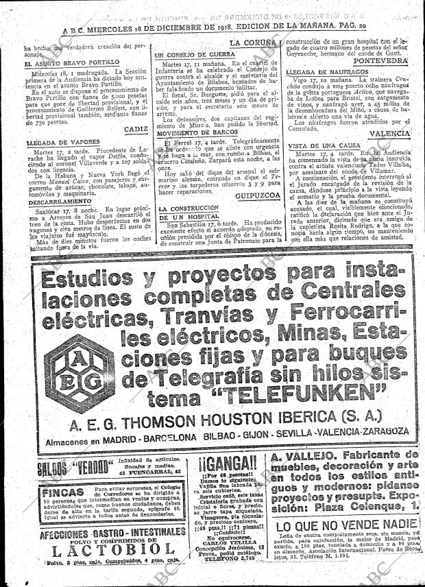 ABC MADRID 18-12-1918 página 20