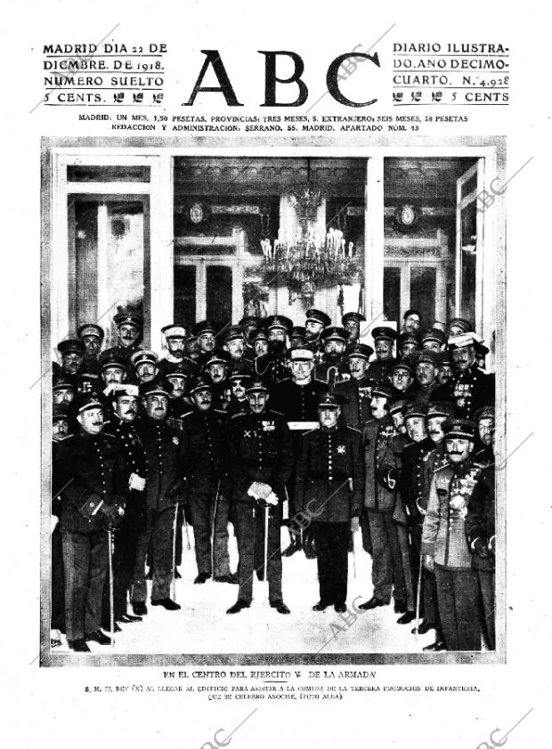 ABC MADRID 22-12-1918 página 1