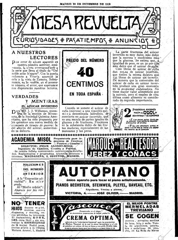 BLANCO Y NEGRO MADRID 22-12-1918 página 3