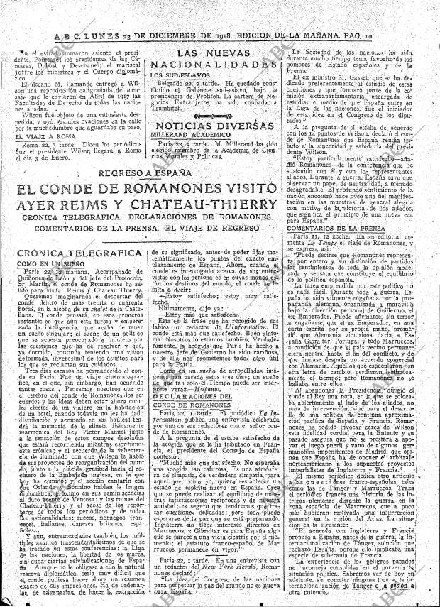 ABC MADRID 23-12-1918 página 10