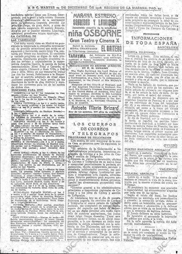 ABC MADRID 24-12-1918 página 23