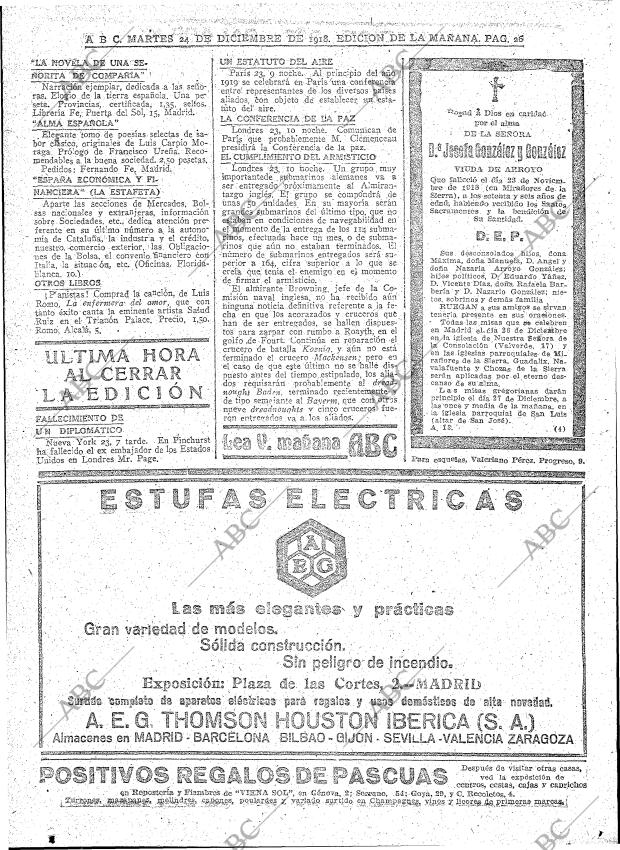 ABC MADRID 24-12-1918 página 26