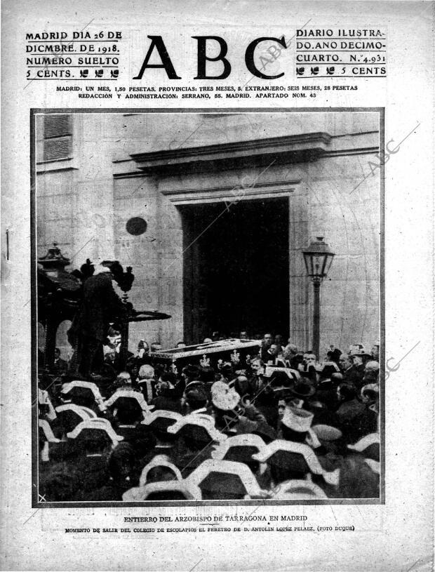 ABC MADRID 26-12-1918 página 1