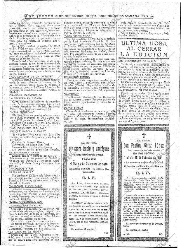 ABC MADRID 26-12-1918 página 20