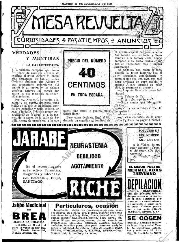 BLANCO Y NEGRO MADRID 29-12-1918 página 3