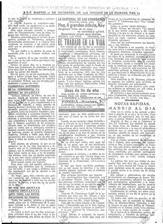 ABC MADRID 31-12-1918 página 11