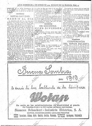 ABC MADRID 01-01-1919 página 14