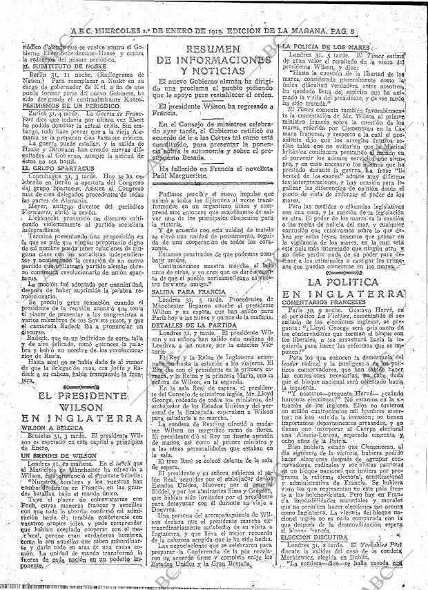 ABC MADRID 01-01-1919 página 8