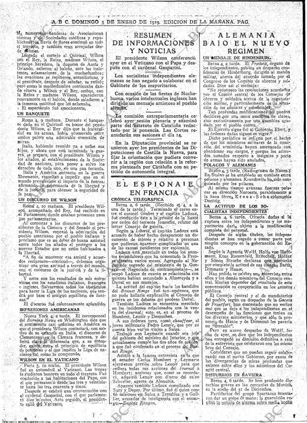 ABC MADRID 05-01-1919 página 10