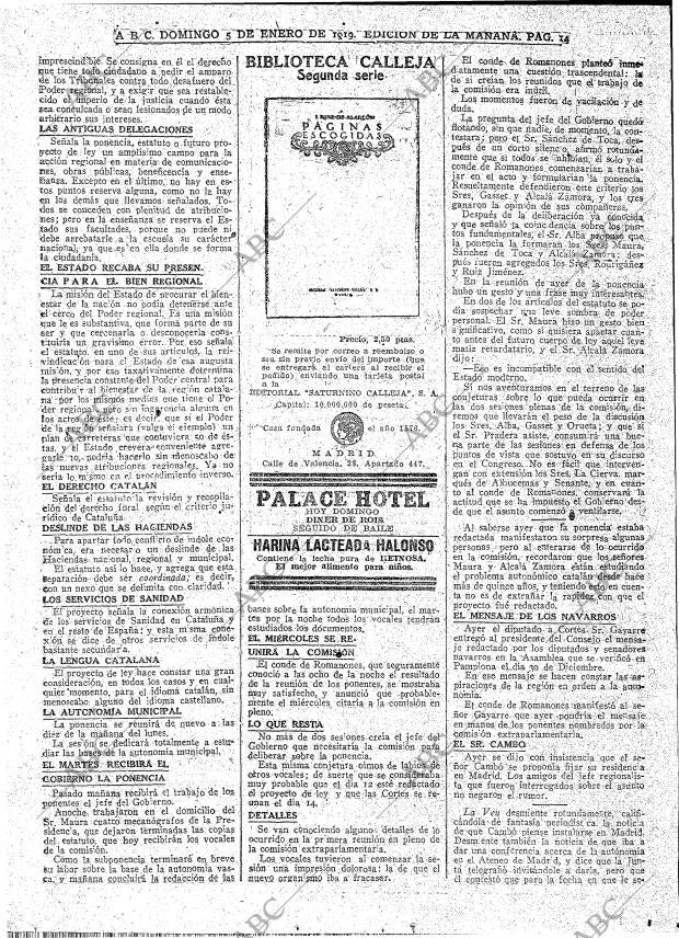 ABC MADRID 05-01-1919 página 14