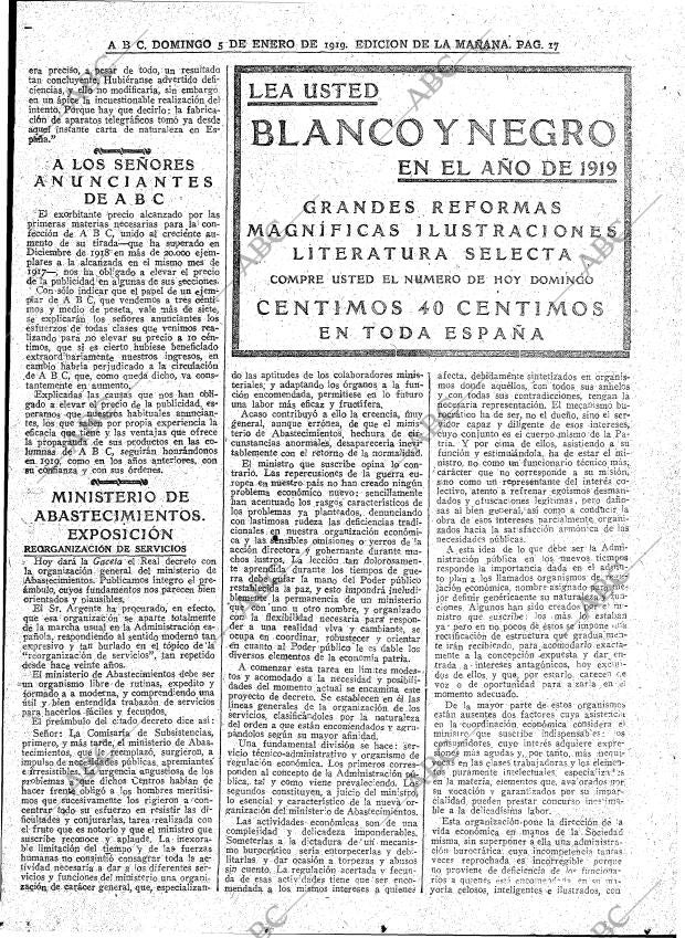 ABC MADRID 05-01-1919 página 17
