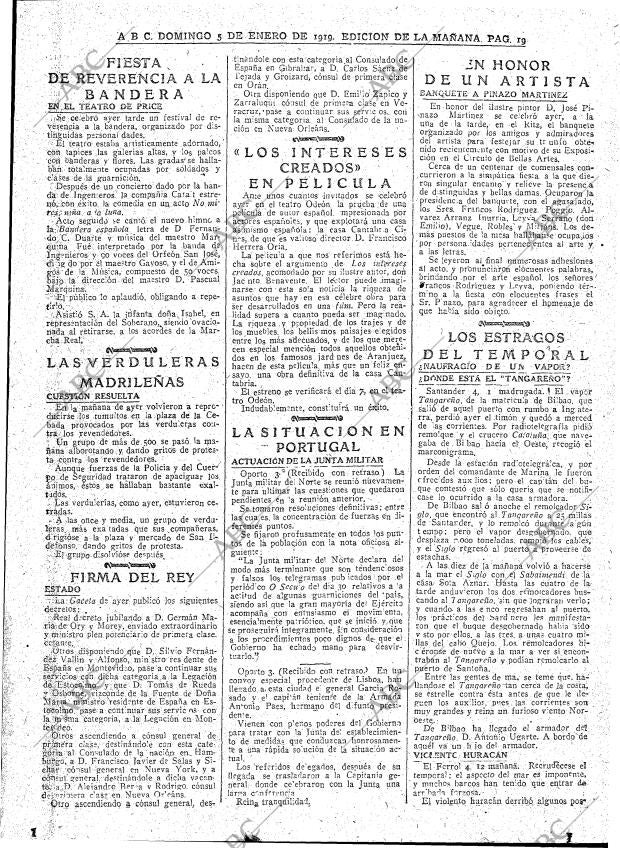 ABC MADRID 05-01-1919 página 19