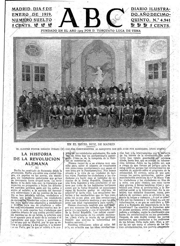 ABC MADRID 05-01-1919 página 3