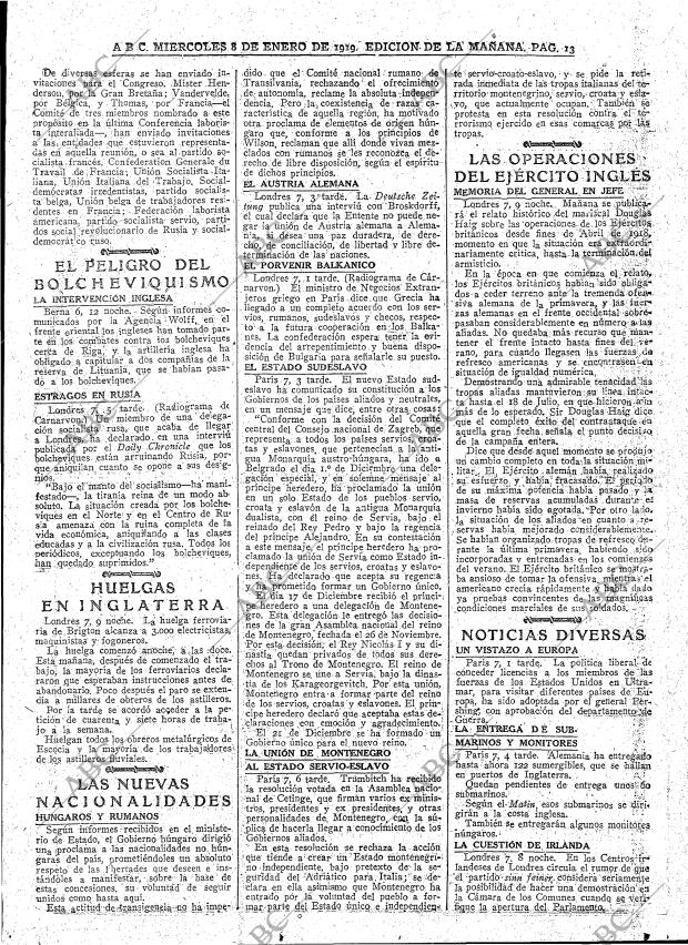 ABC MADRID 08-01-1919 página 13