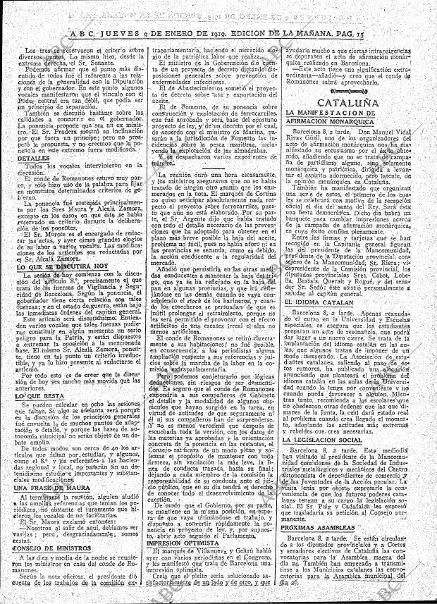 ABC MADRID 09-01-1919 página 15
