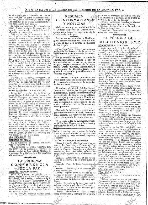 ABC MADRID 11-01-1919 página 10