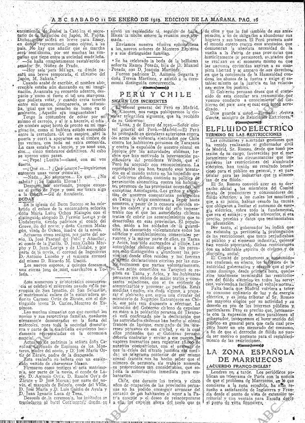 ABC MADRID 11-01-1919 página 16