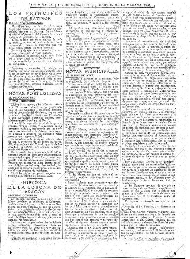 ABC MADRID 11-01-1919 página 17