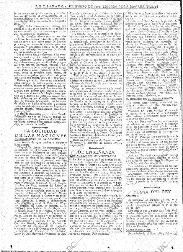 ABC MADRID 11-01-1919 página 18