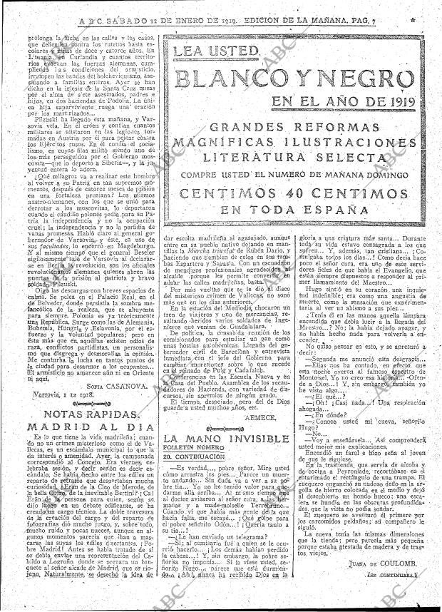 ABC MADRID 11-01-1919 página 7