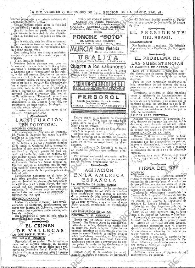 ABC MADRID 17-01-1919 página 18