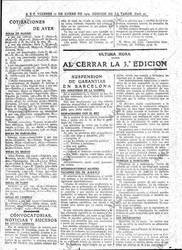 ABC MADRID 17-01-1919 página 21