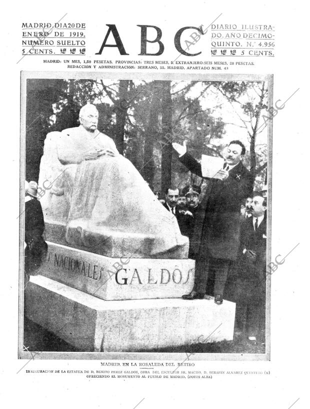 ABC MADRID 20-01-1919 página 1