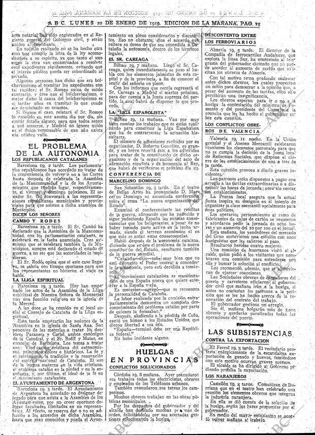 ABC MADRID 20-01-1919 página 15