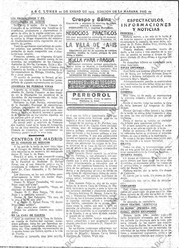 ABC MADRID 20-01-1919 página 16