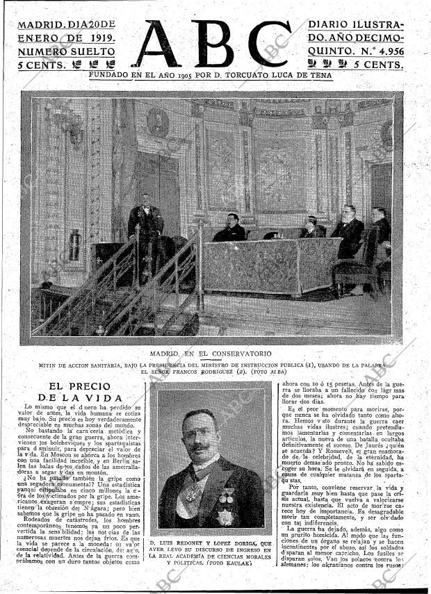 ABC MADRID 20-01-1919 página 3