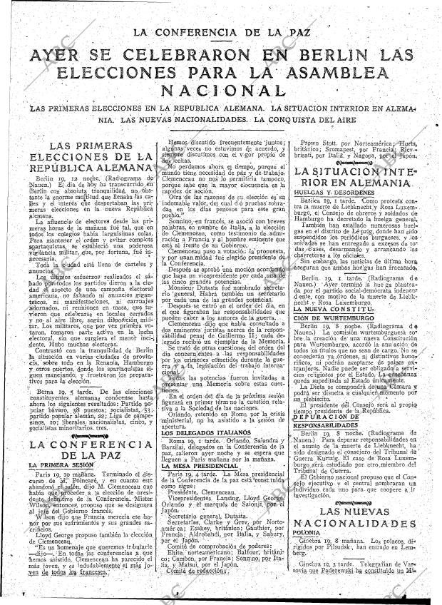 ABC MADRID 20-01-1919 página 9