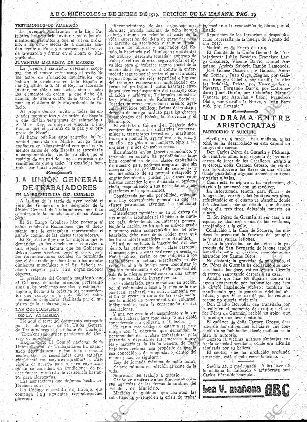 ABC MADRID 22-01-1919 página 19