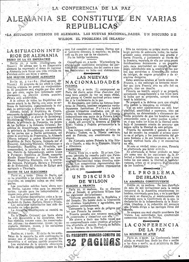 ABC MADRID 22-01-1919 página 9