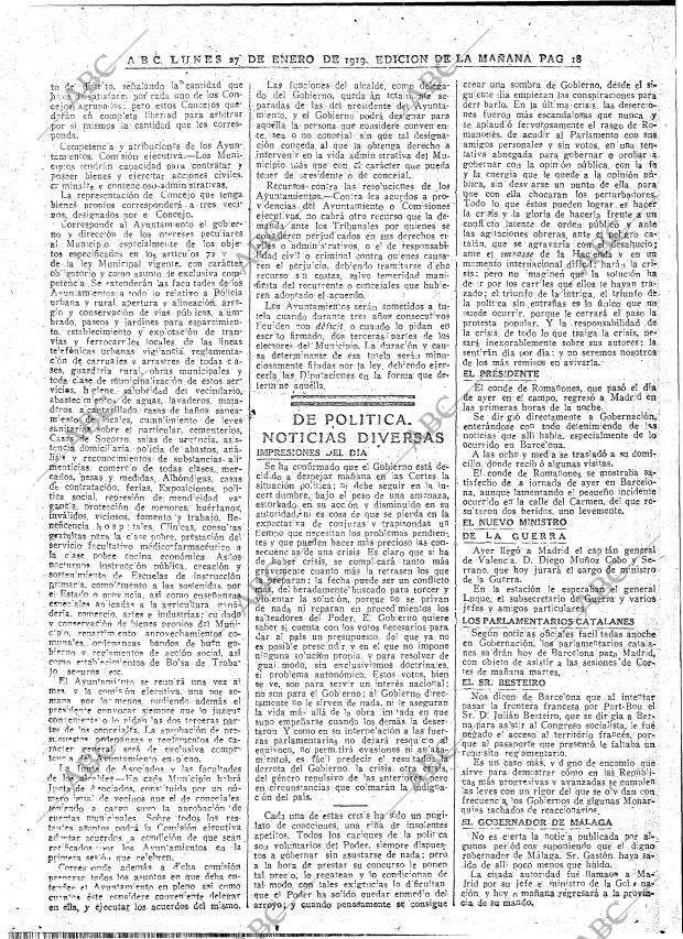 ABC MADRID 27-01-1919 página 18