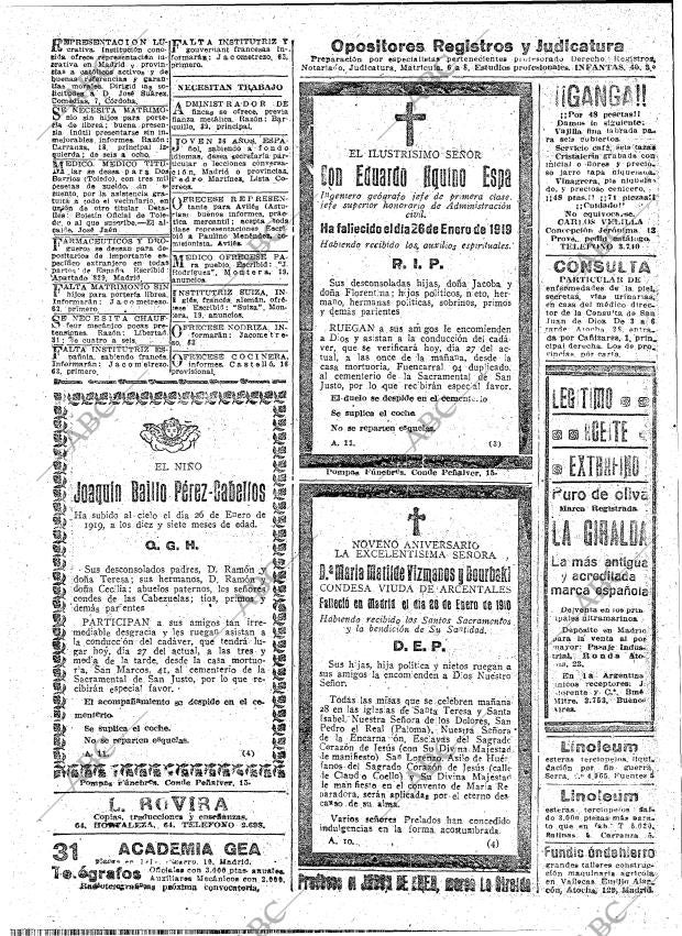 ABC MADRID 27-01-1919 página 28