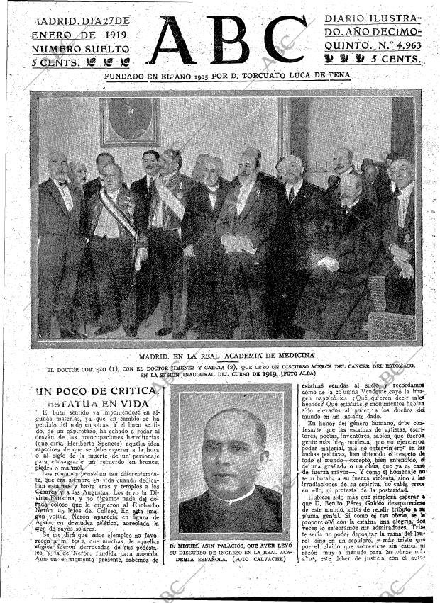 ABC MADRID 27-01-1919 página 3
